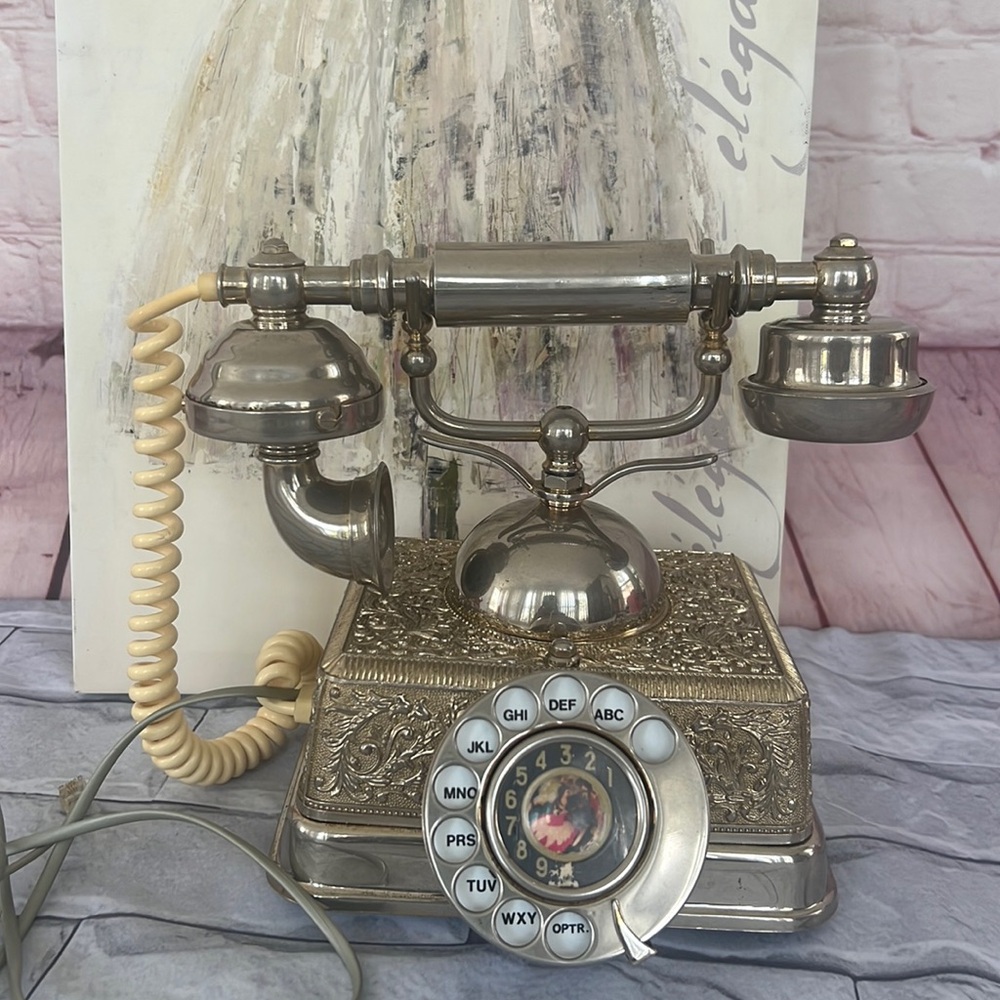 ☎️ Antique FRENCH CRADLE SERIES metal electrical telephone/Home decor